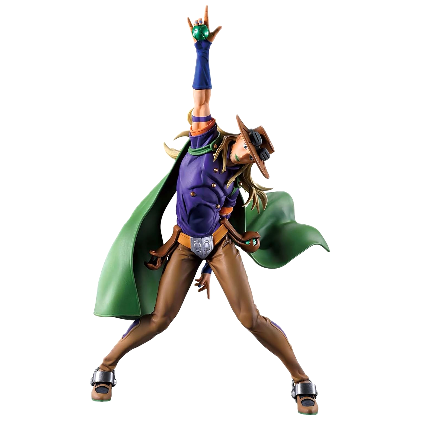 Gyro Zeppeli: JoJo's Bizarre Adventure Steel Ball Run Mometria Figure (Front) on a White Background | Happy Piranha