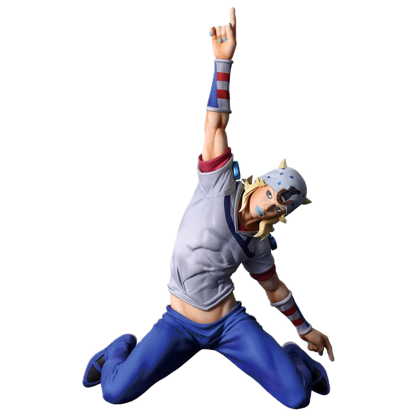 Johnny Joestar: JoJo's Bizarre Adventure Steel Ball Run Mometria Figure (Front) on a White Background | Happy Piranha
