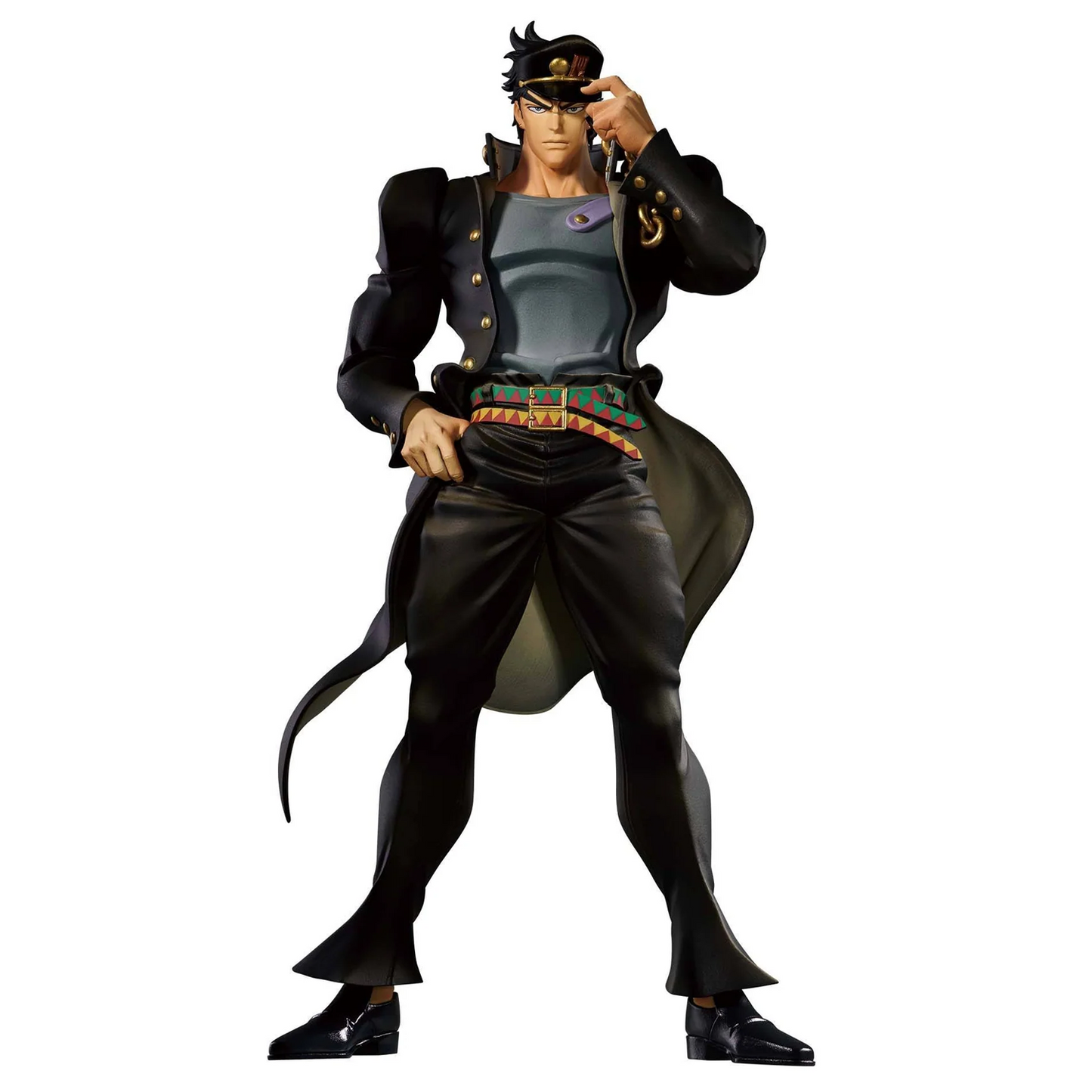 JoJo's Bizarre Adventure Stardust Crusaders Kujo Jotaro Mometria Figure (Front View) on a White Background | Happy Piranha
