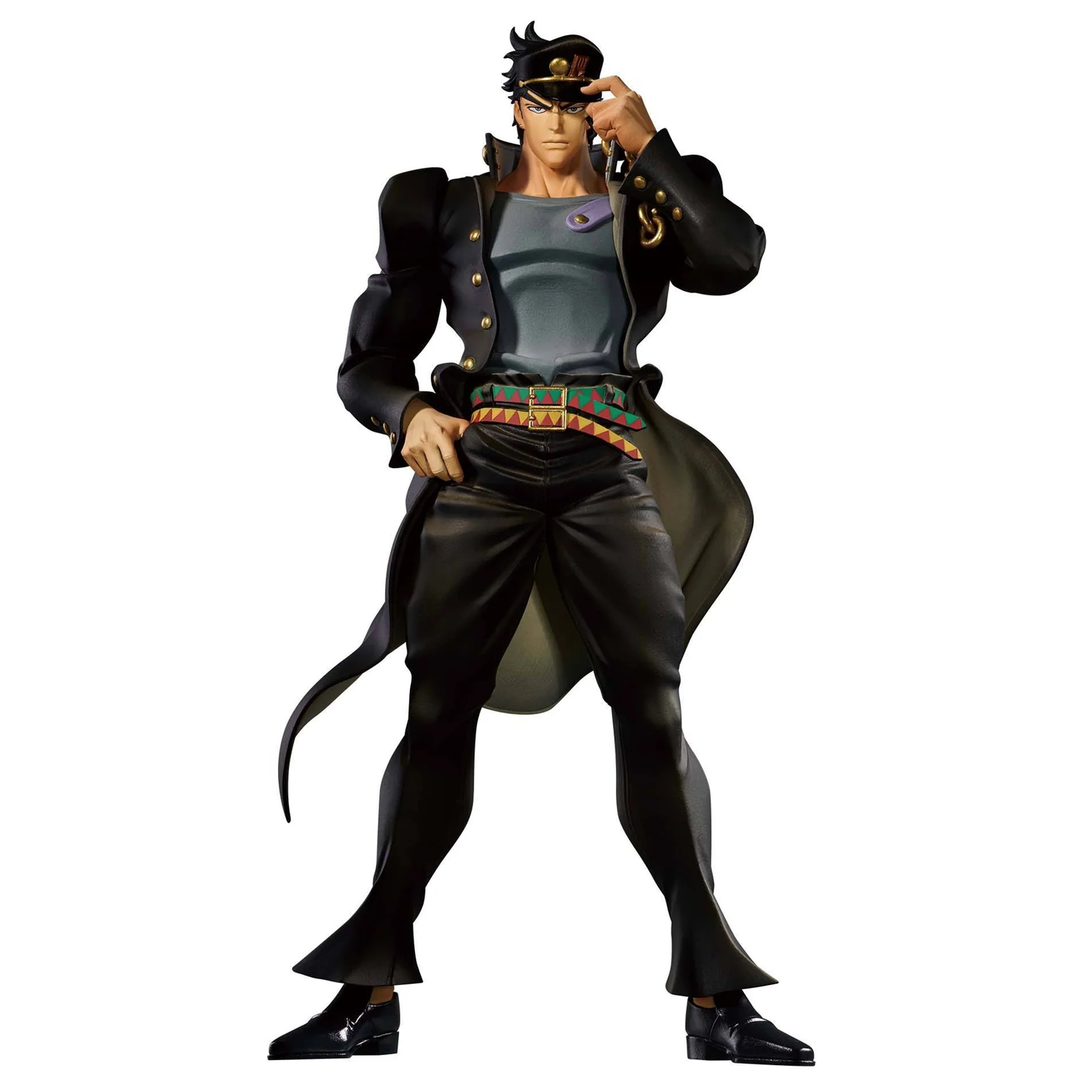 JoJo's Bizarre Adventure Stardust Crusaders Kujo Jotaro Mometria Figure (Front View) on a White Background | Happy Piranha