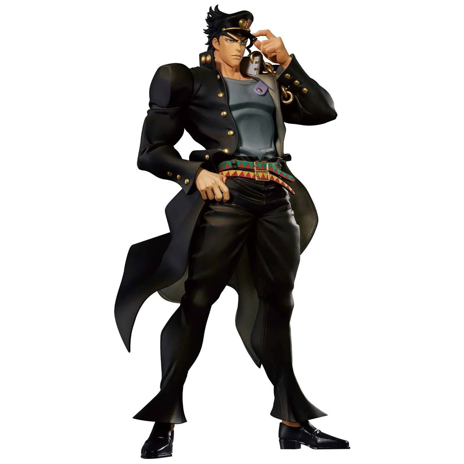 JoJo's Bizarre Adventure Stardust Crusaders Kujo Jotaro Mometria Figure (Side View) on a White Background | Happy Piranha