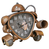Brown Robot on Wheels Clock | Happy Piranha