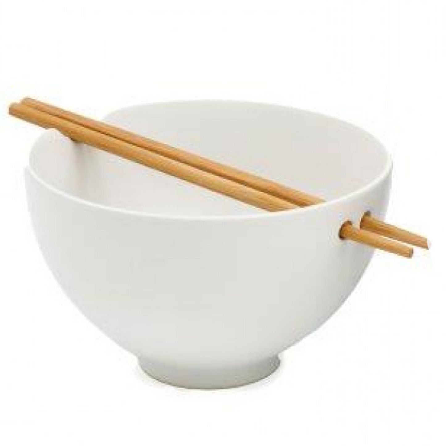 Black & White Print Ceramic Chopstick Bowl - White | Happy Piranha