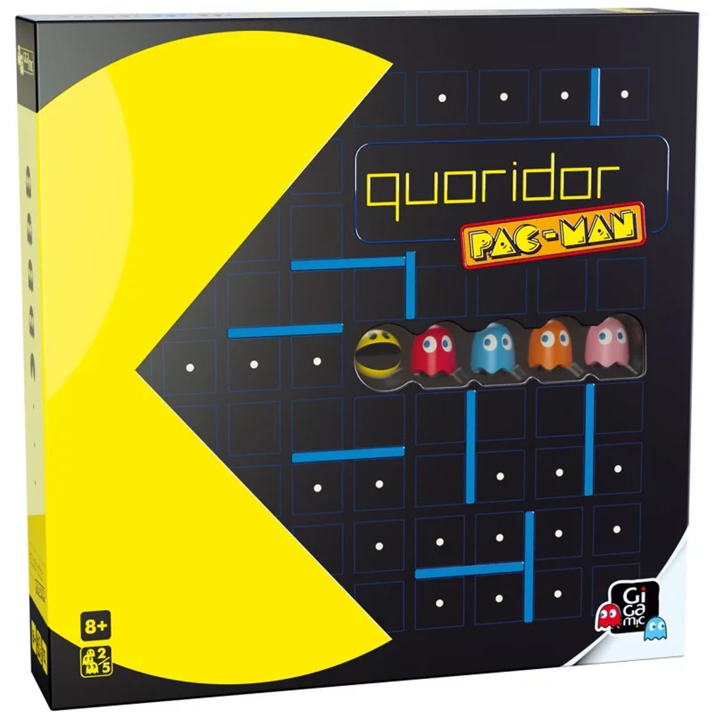 Quoridor Pac-Man Edition Board Game (Front of Box) | Happy Piranha