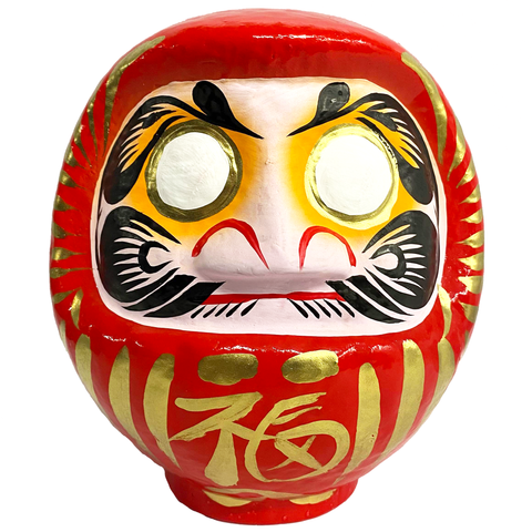 20cm Red Takasaki Daruma - Handmade Japanese Good Luck Doll | Happy Piranha