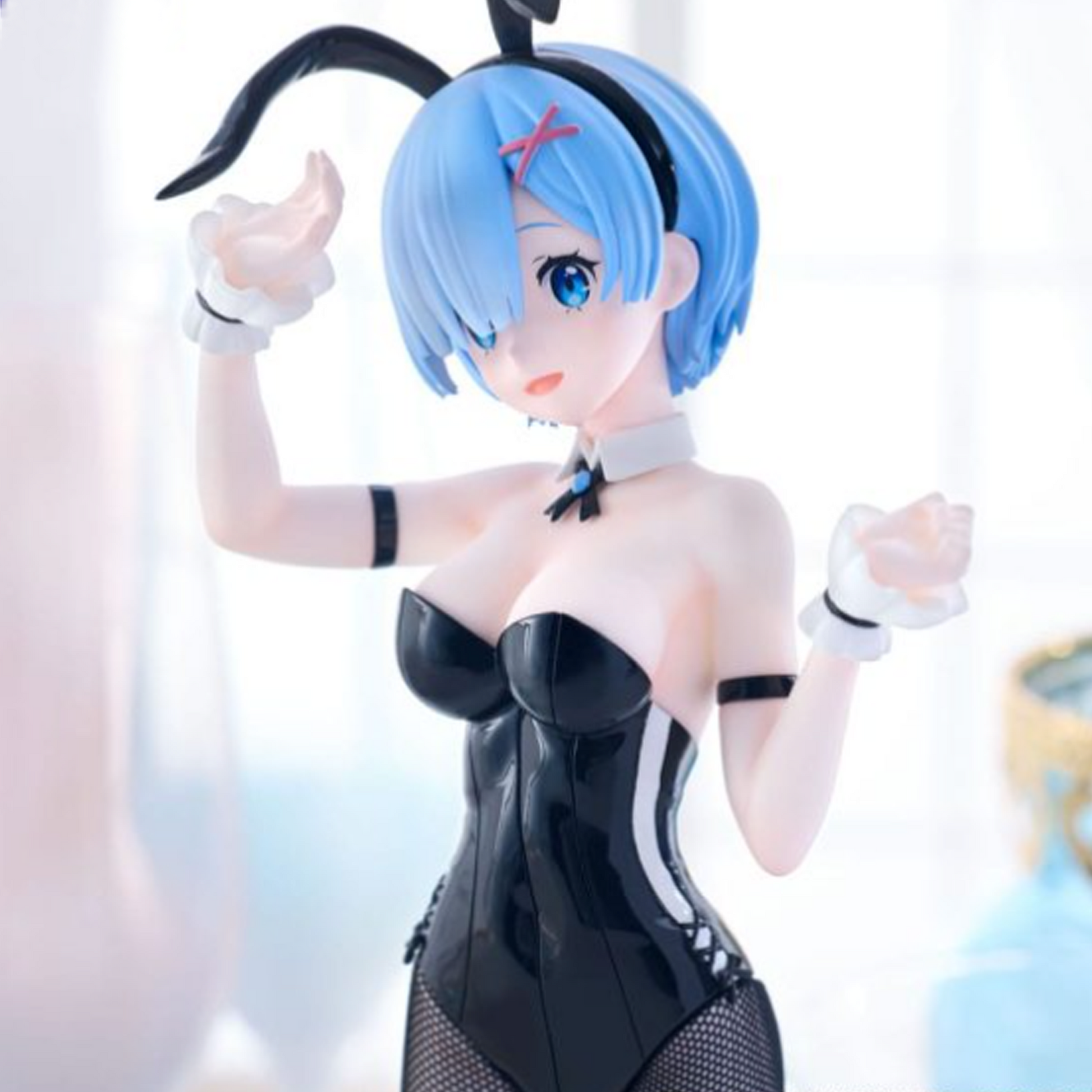 Re: Zero - Rem BiCute Bunnies Bicolor Figure Close Up (Front) on a White  Bedroom Background | Happy Piranha