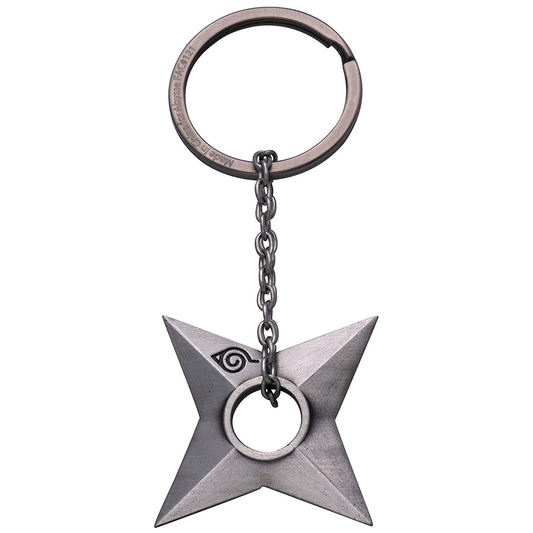 Naruto Shippuden Shuriken Metal Keychain and Ring | Happy Piranha
