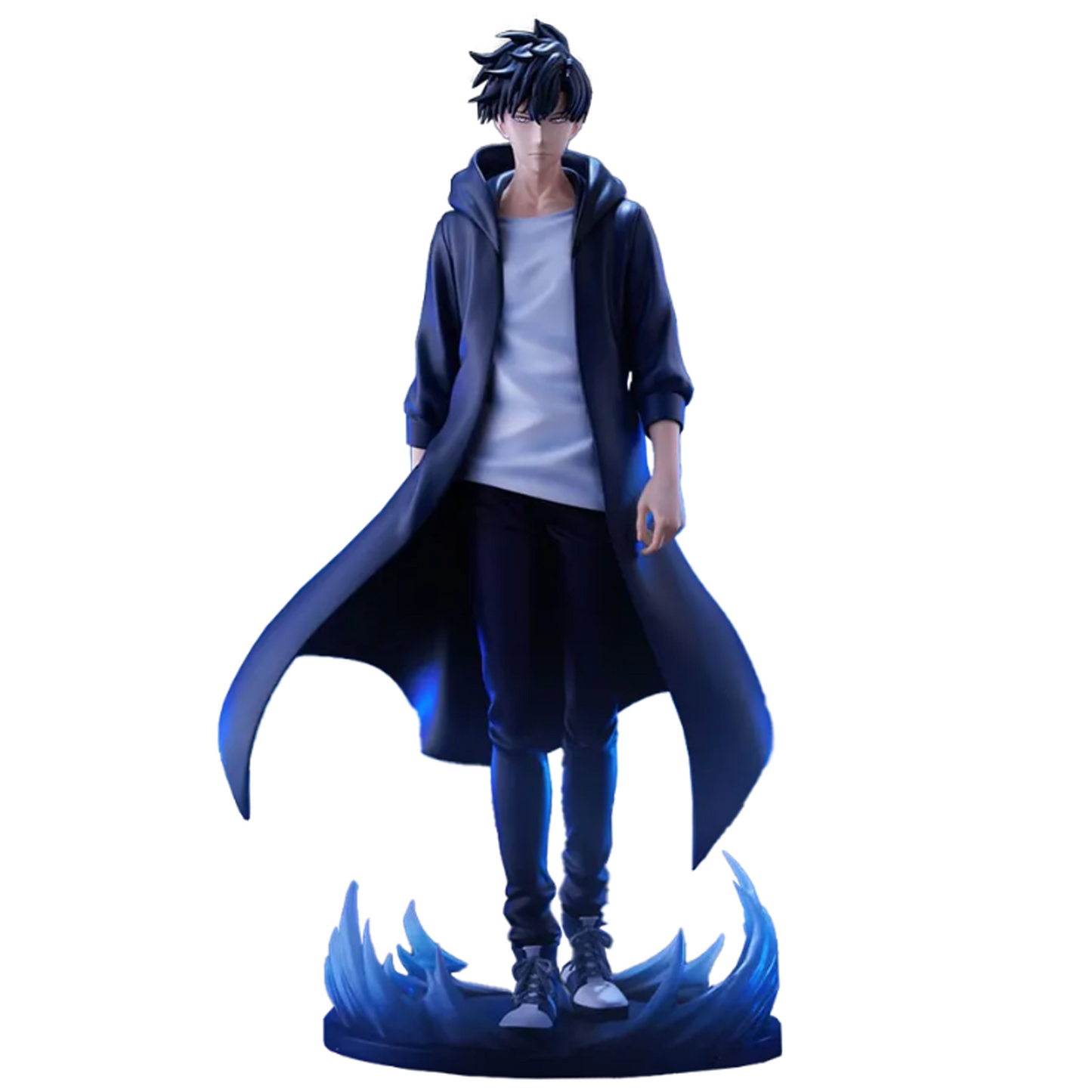 Solo leveling Sung Jinwoo Furyu Trio-Try-It Figure on a White Background | Happy Piranha