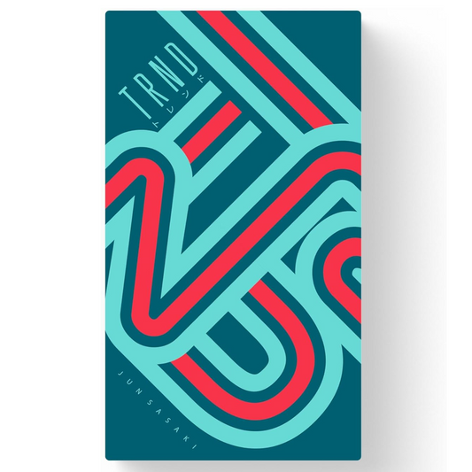 TRND (Track the Trend) Board Game (Front of Box) on a White Background | Happy Piranha