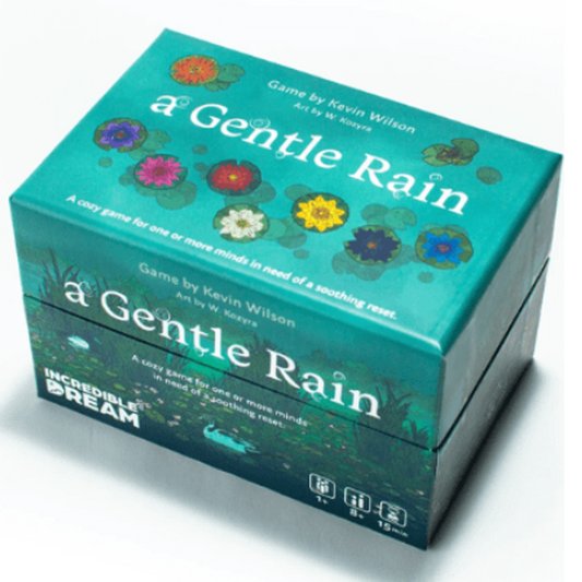 A Gentle Rain Board Game Box on a White Background | Happy Piranha