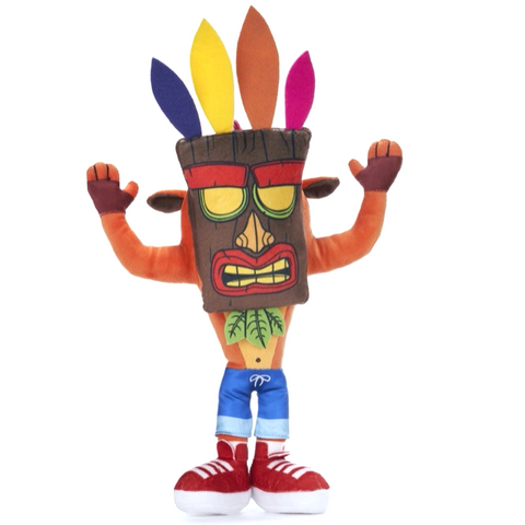 Aku Aku Mask Crash - 30cm Crash Bandicoot Plushie Soft Toy | Happy Piranha