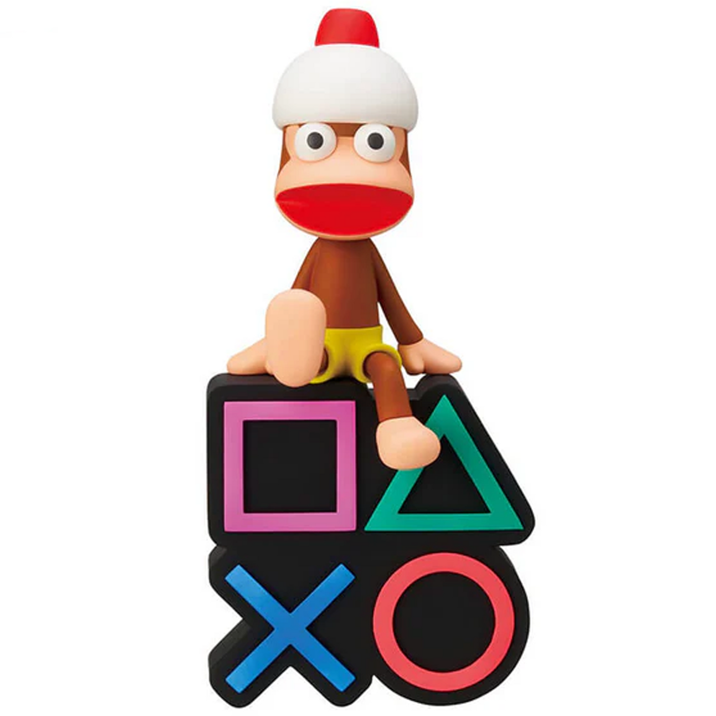 Ape Escape Monitor Top Figz Bandai Namco Figure (Button Design) on a White Background | Happy Piranha