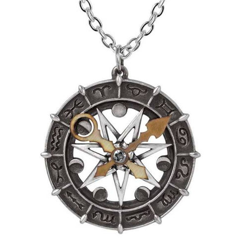 Astro-Lunial Compass - Pewter Pendant Necklace | Happy Piranha