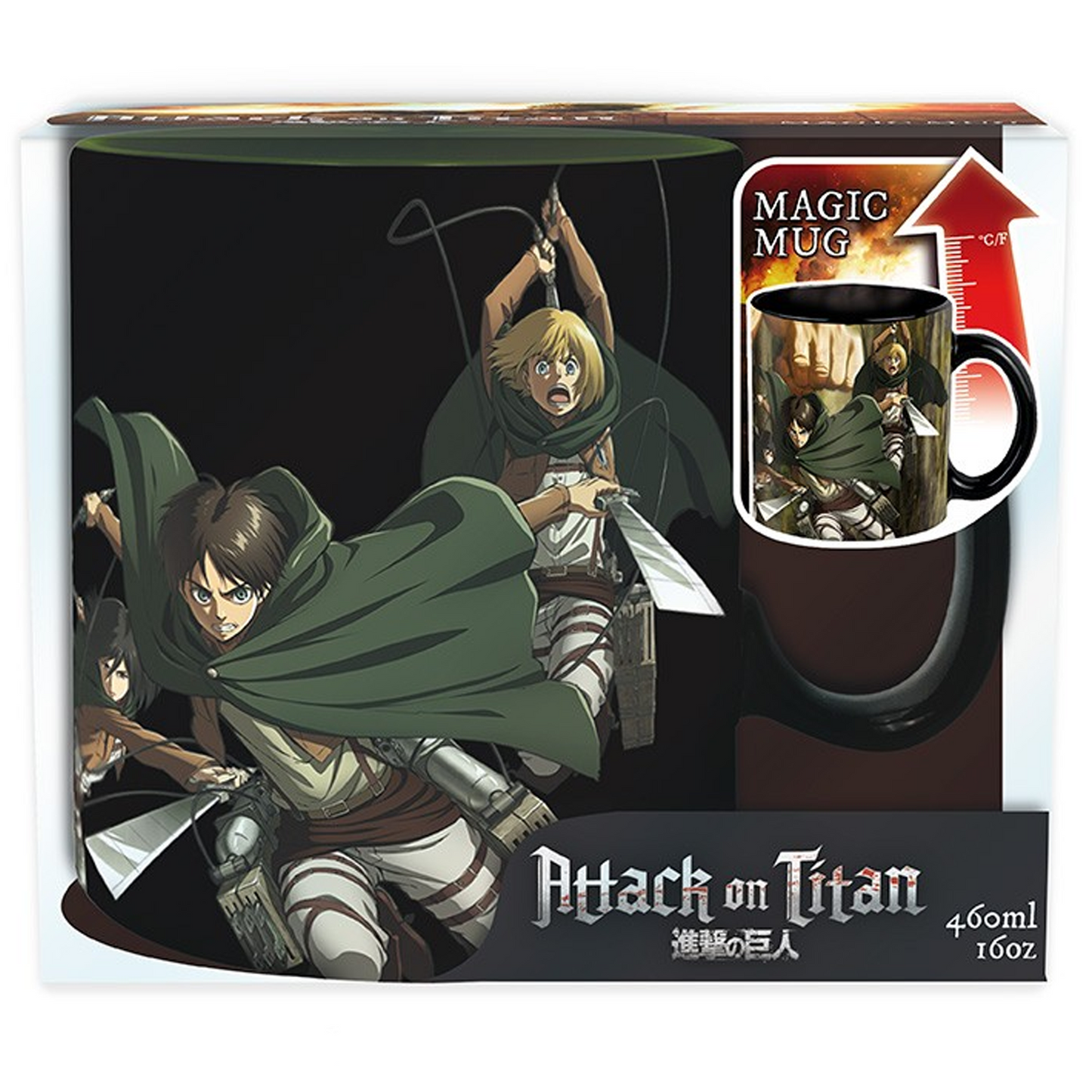 Attack on Titan Heat Change XL Mug  (Boxed) | Happy Piranha