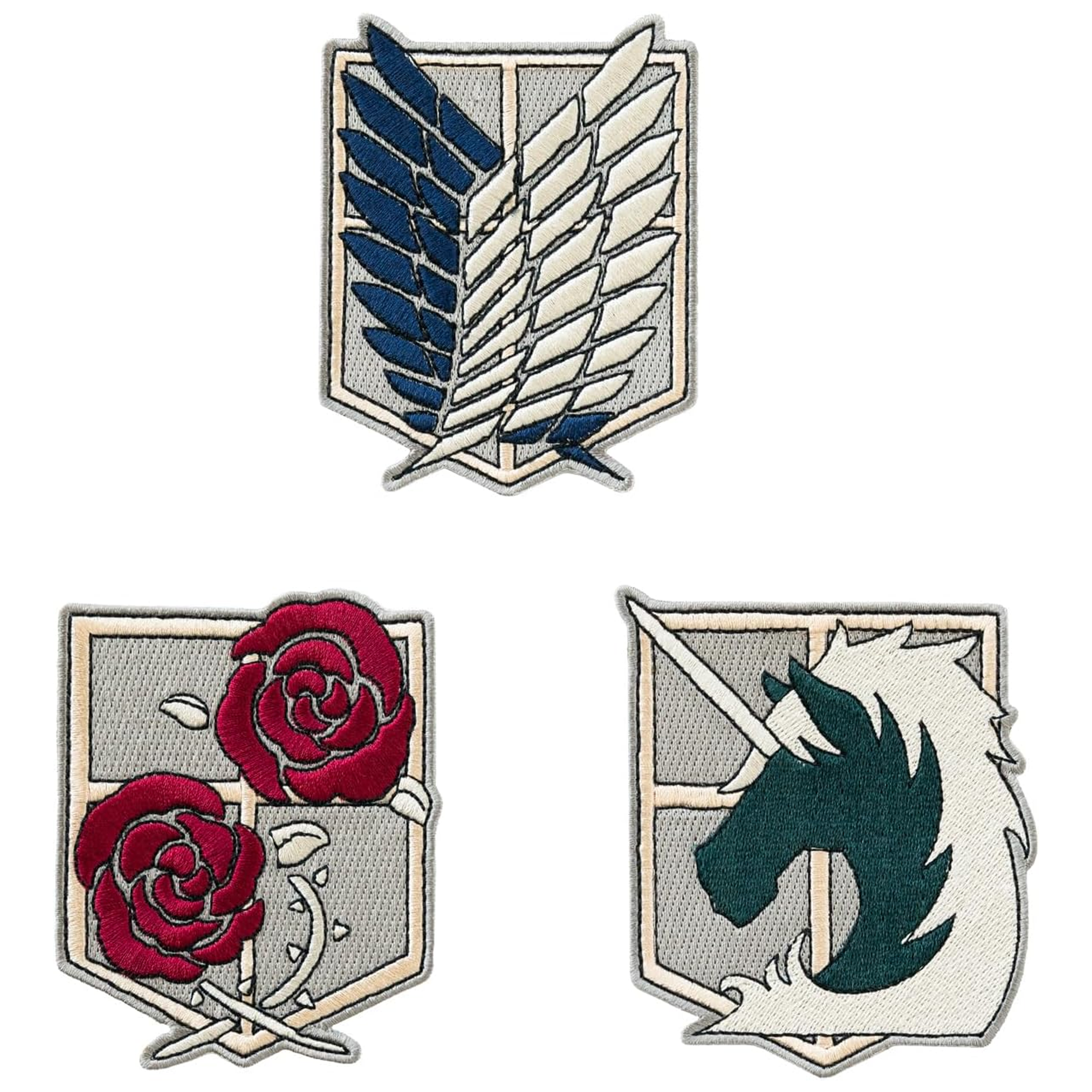 Attack on Titan Iron On Fabric Patches 3 Set | Happy Piranha