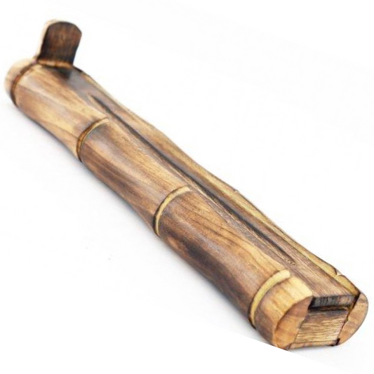 Wooden Bamboo Incense Stick Holder & Incense | Happy Piranha