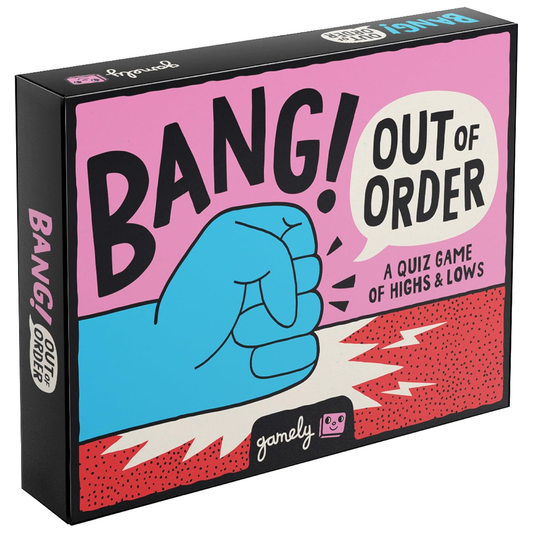 Bang Out of Order Board Game Box on a White Background | Happy Piranha