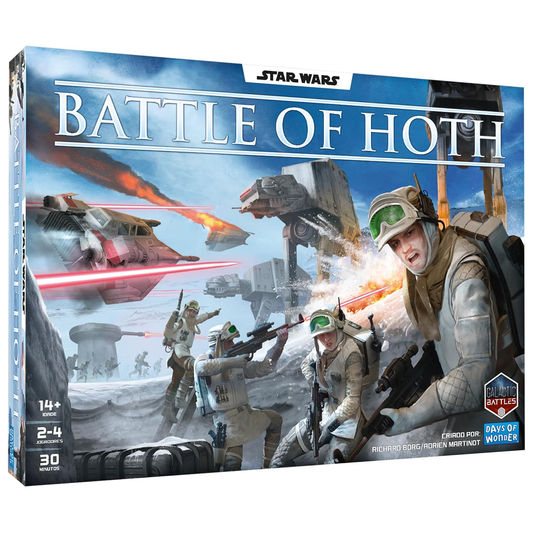 Star Wars Battle of Hoth Board Game (Front of Box) On a White Background | Happy Piranha