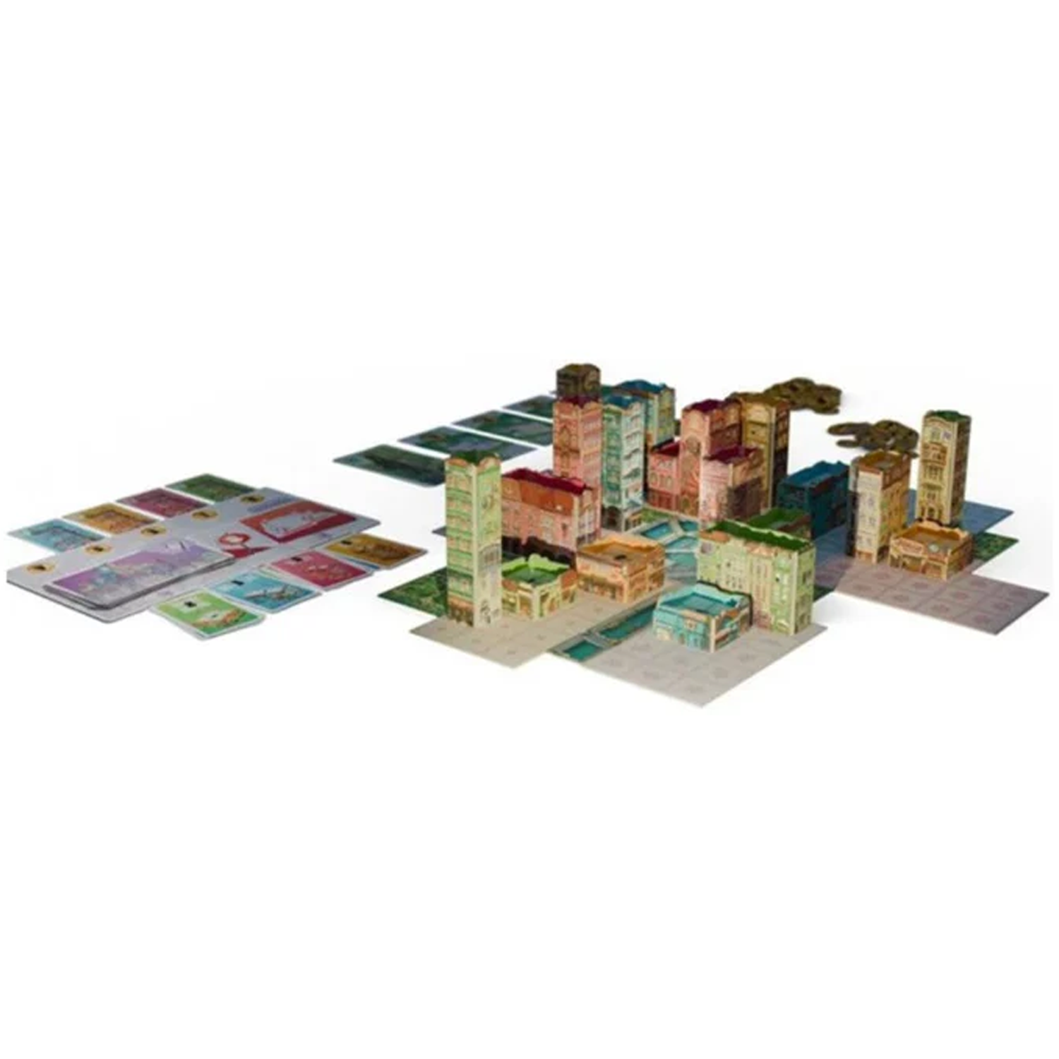 Bella Vista Board Game (Game Set Up) on a White Background | Happy Piranha