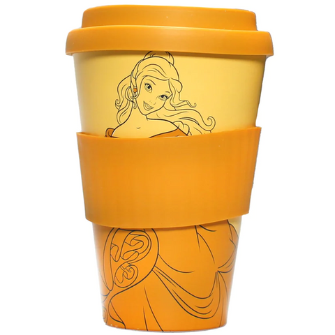 Belle - Disney Beauty& the Beast Reusable Coffee Cup (Front) | Happy Piranha