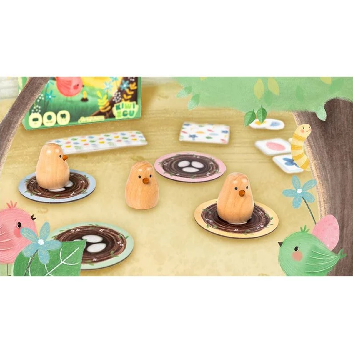 BidiBirdy Board Game (IGameplay Example) On a White Background | Happy Piranha
