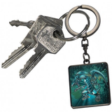 Yu-Gi-Oh! (Yugioh) Blue Eyes White Dragon Keychain on Some Keys | Happy Piranha
