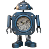 Blue Standing Robot Clock | Happy Piranha