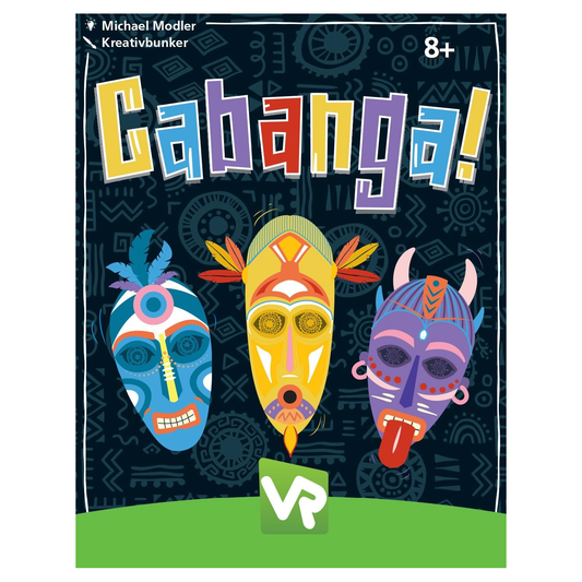 Cabanga! Card Game (Front of Box) on a White Background | Happy Piranha