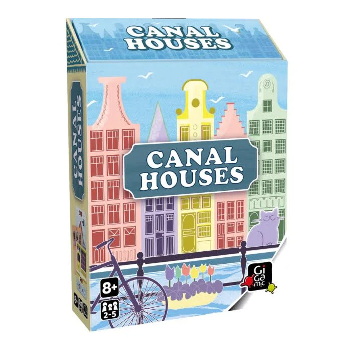 Canal Houses Card Game (Front of Box) On a White Background | Happy Piranha