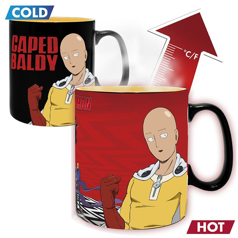 One Punch Man - Caped Baldy Heat Change Mug (Front) | Happy Piranha