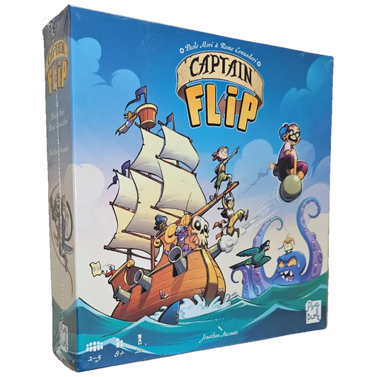 Captain Flip Board Game (Front of Box) On a White Background