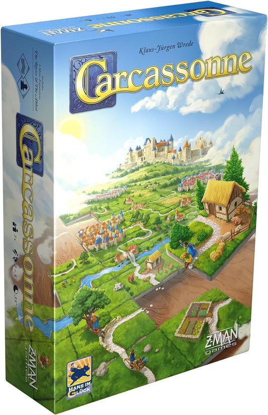 Carcassonne Board Game (Front of Box) | Happy Piranha