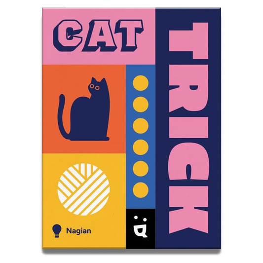 Cat Trick Card Game (Front of Box) on a White Background | Happy Piranha