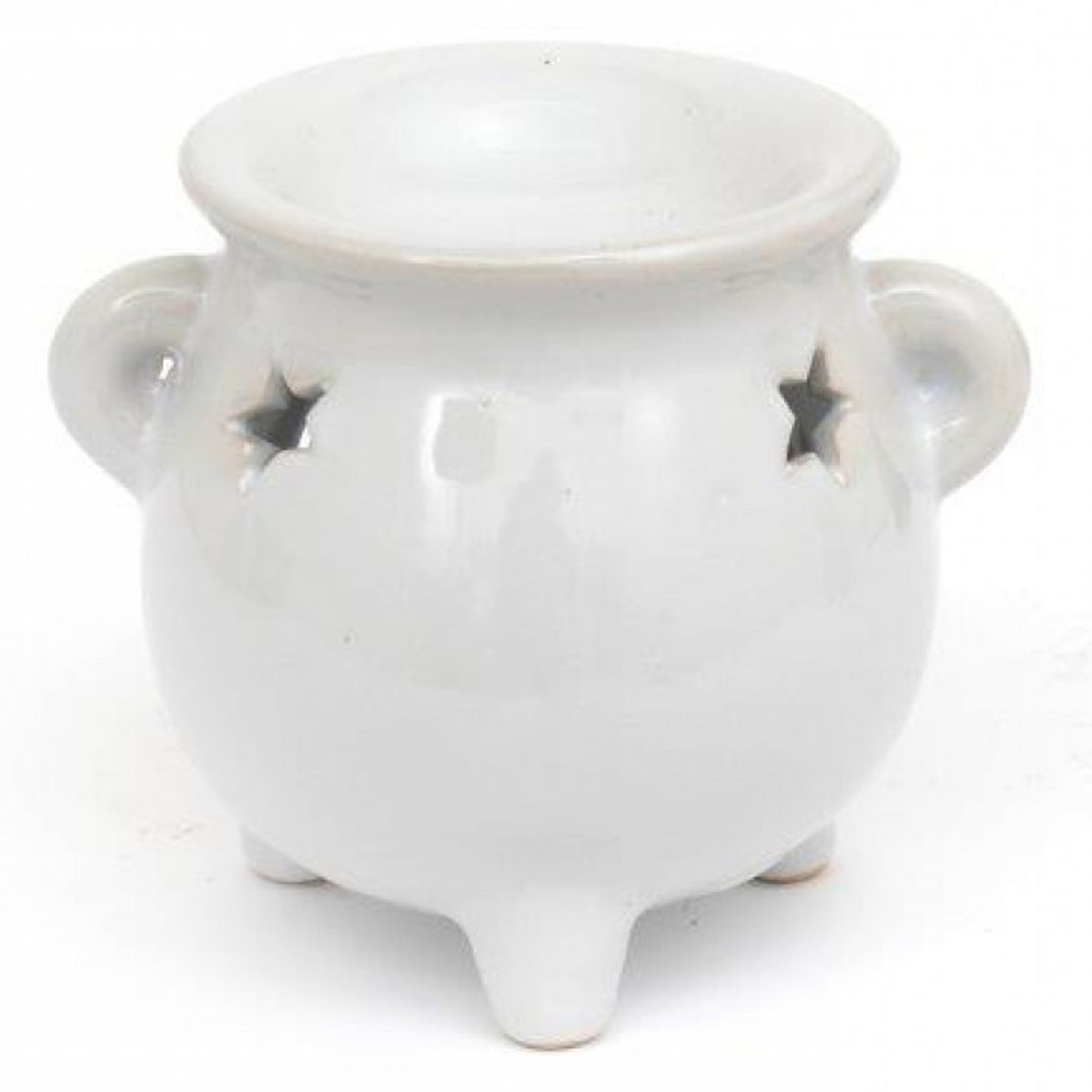 Mini Cauldron Oil Burner and Wax Melt Warmer (White) | Happy Piranha