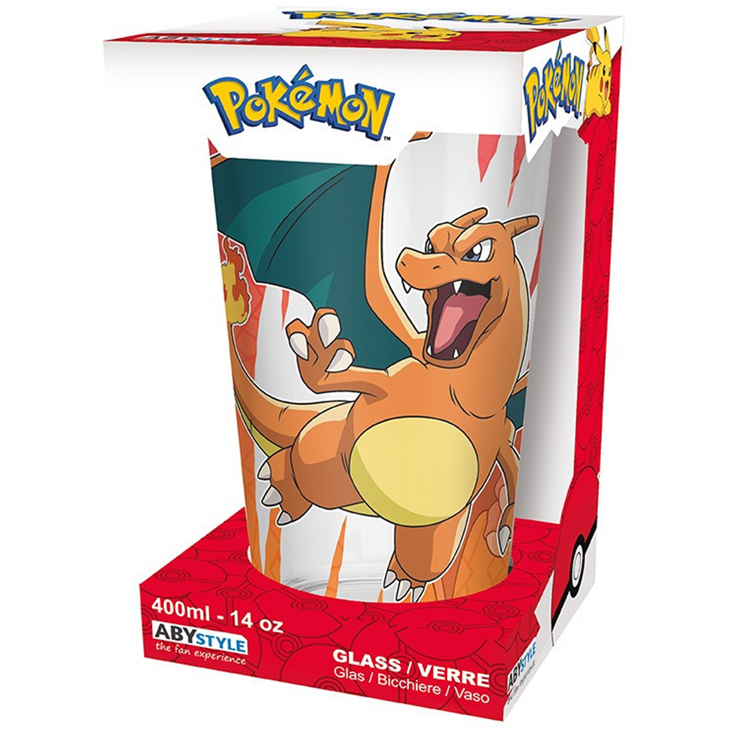 Charizard #006 Premium Foiled Pokémon Drinking Glass (Boxed) | Happy Piranha