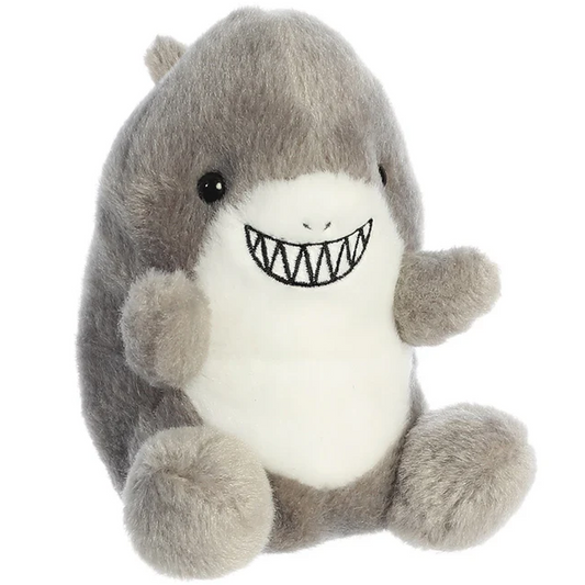 Chomps the Great White Shark - Palm Pal Plushie Stuffed Animal (Front) | Happy Piranha