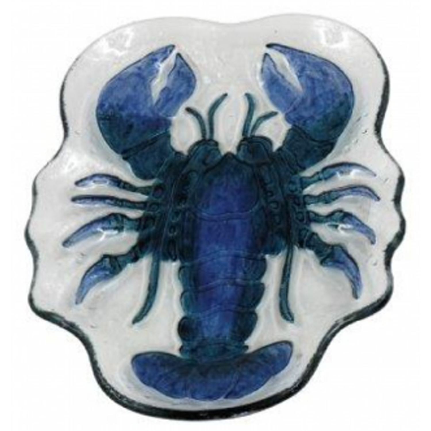 Lobster Shaped Glass Plate on a White Background | Happy Piranha