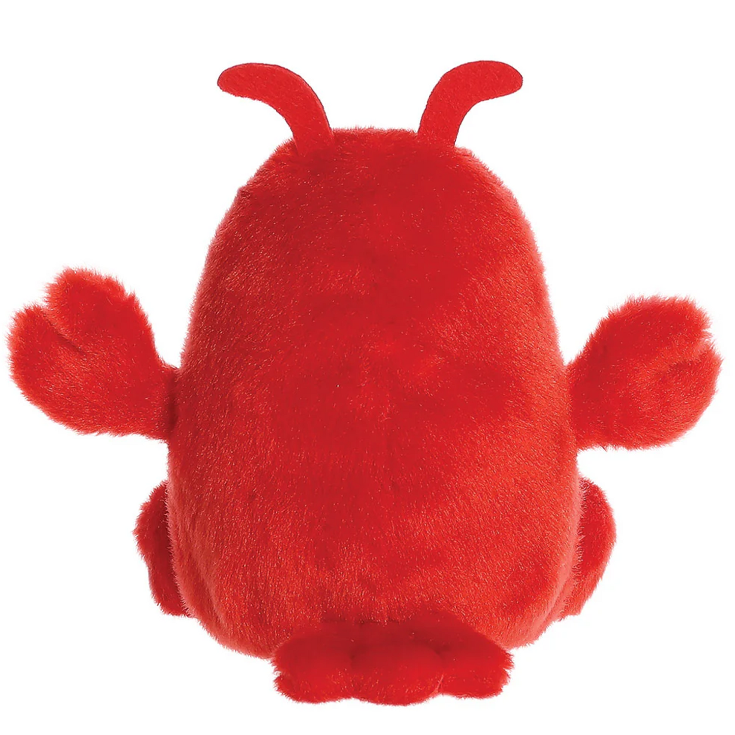 Clawford the Red Lobster Palm Pal Plushie Soft Toy (Back) on a White Background | Happy Piranha