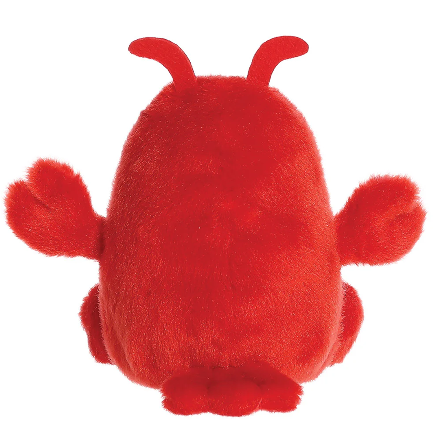 Clawford the Red Lobster Palm Pal Plushie Soft Toy (Back) on a White Background | Happy Piranha