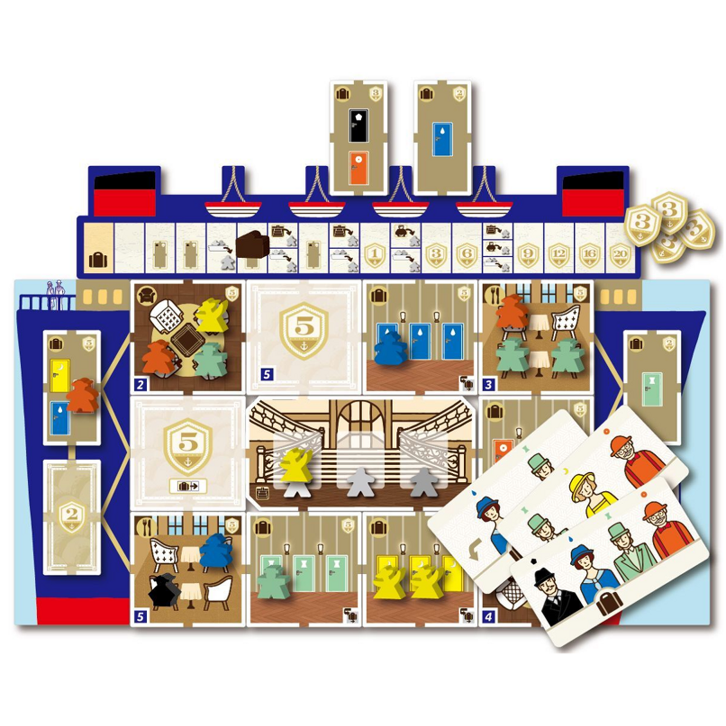 Come Sail Away! Board Game Components | Happy Piranha