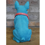 Cool Blue Frenchie - French Bulldog Ornament (Back) | Happy Piranha