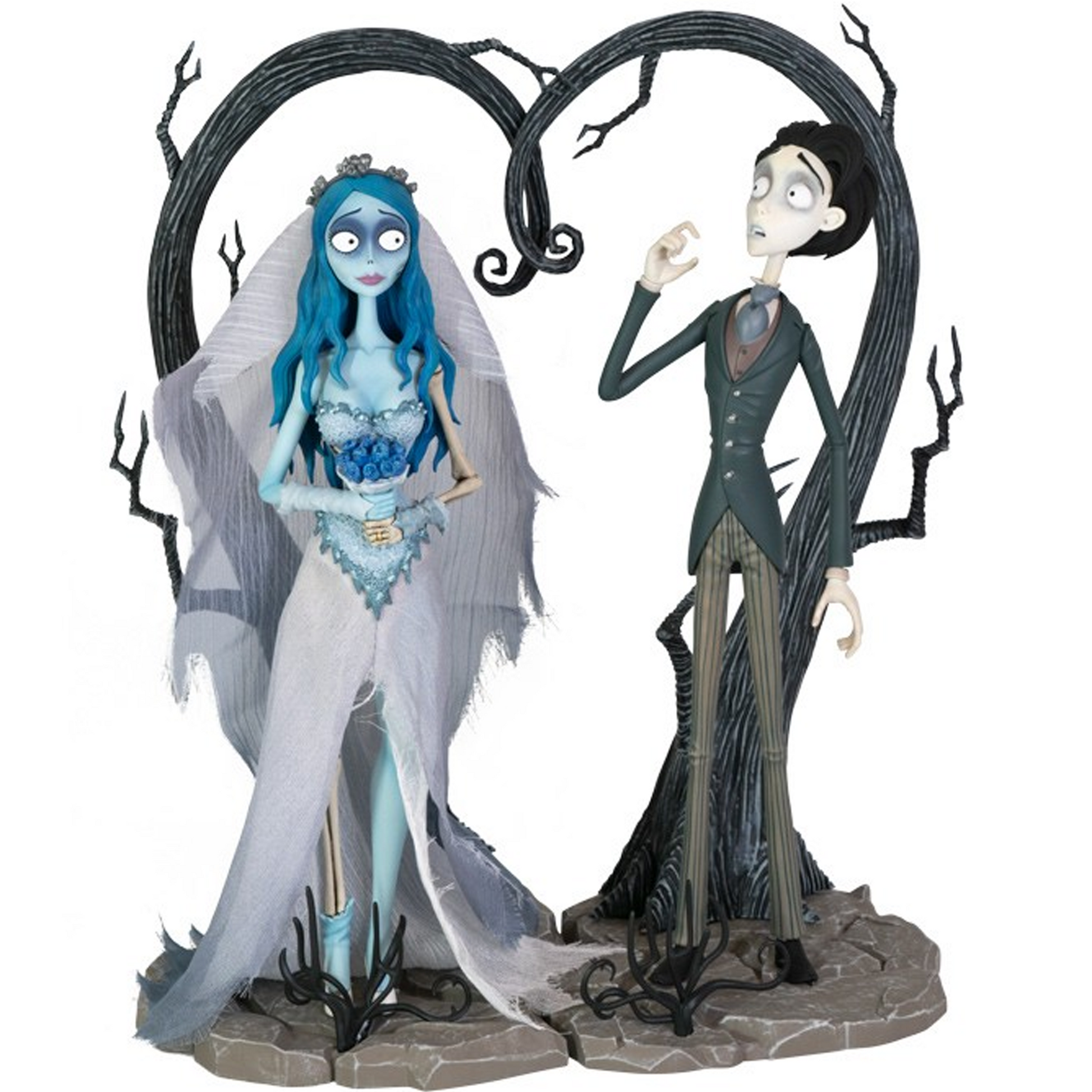 Corpse Bride - Emily 1:10 Scale Action Figure with Victor Figure Side by Side | Happy Piranha