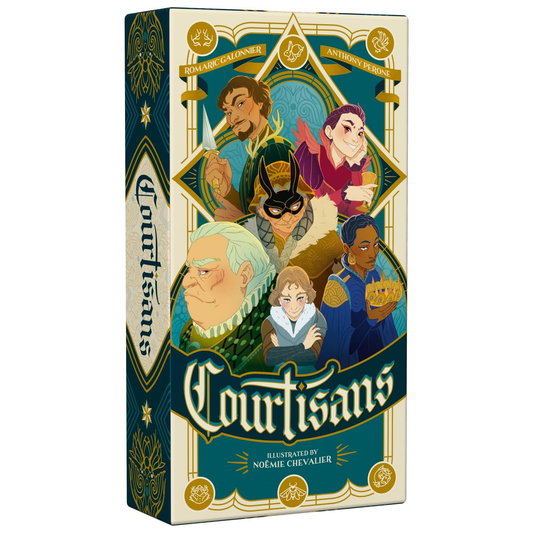 Courtisans Board Game (Front of Box) | Happy Piranha
