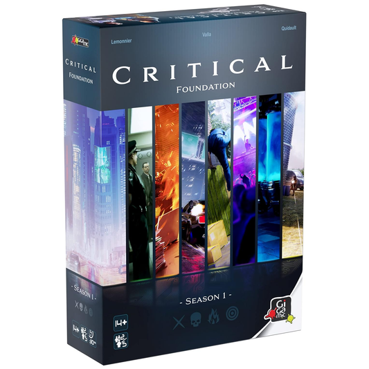 Critical Foundation Season 1: A D&D Like Board Game (Front of Box) | Happy Piranha