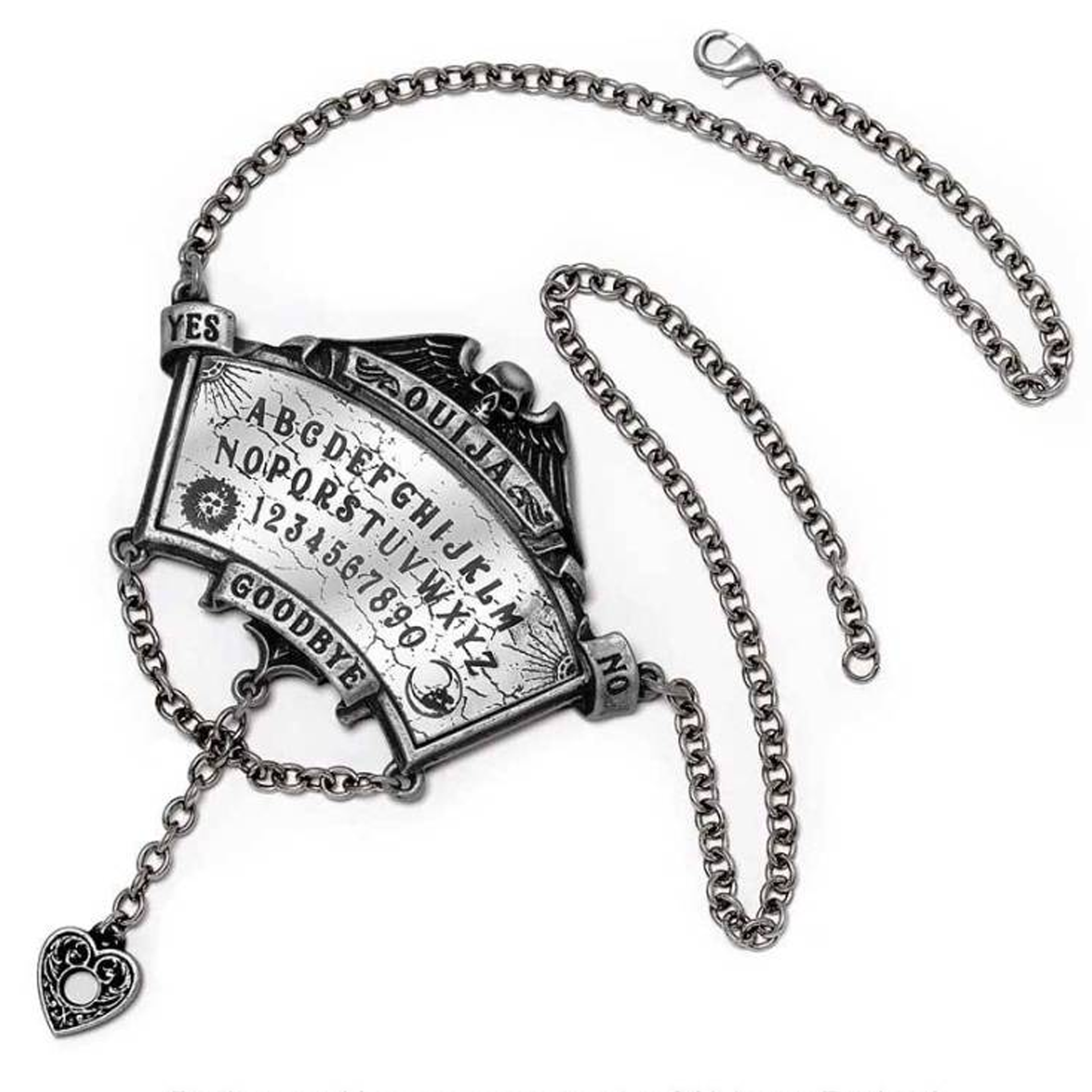 Crowley's Spirit Board - Pewter Ouija Necklace and Chain | Happy Piranha