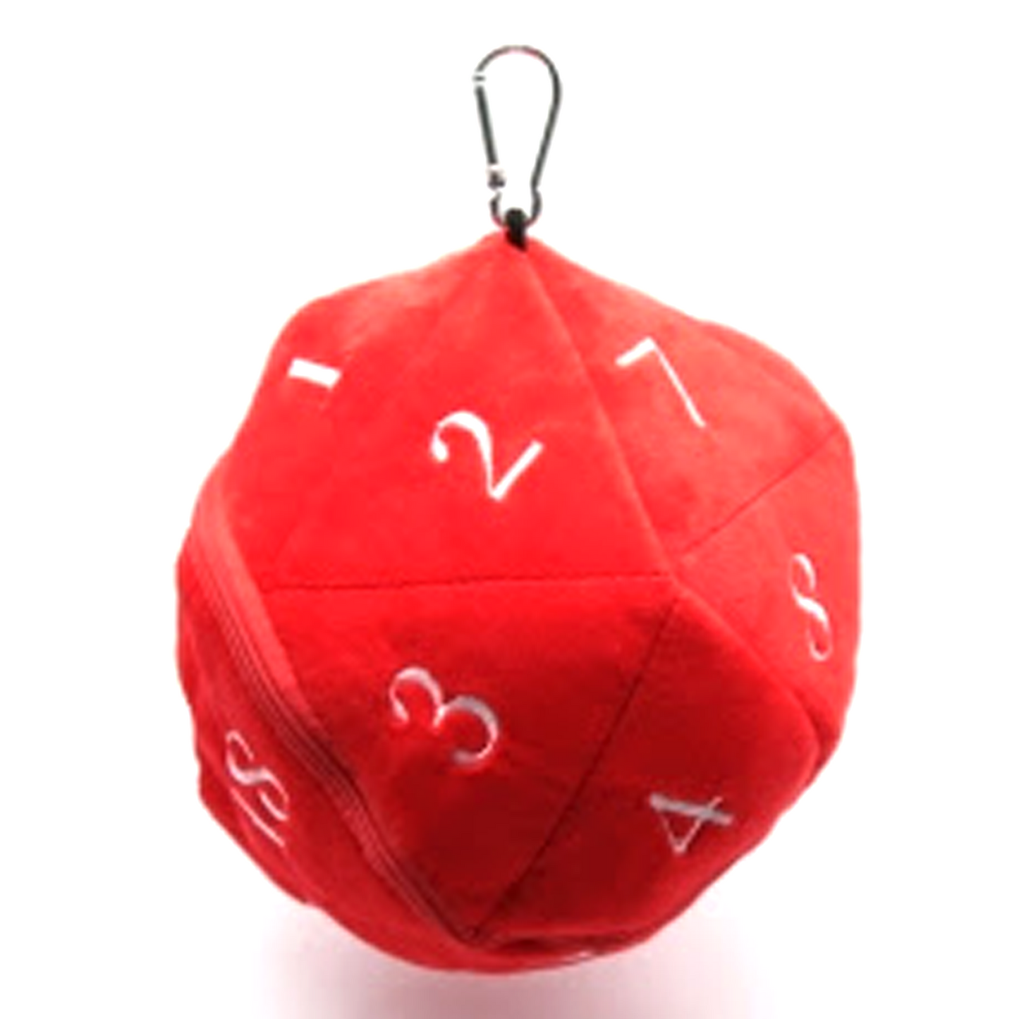 D20 20 Sided Dice Shape D&D Dice Storage Bag (Red) | Happy Piranha