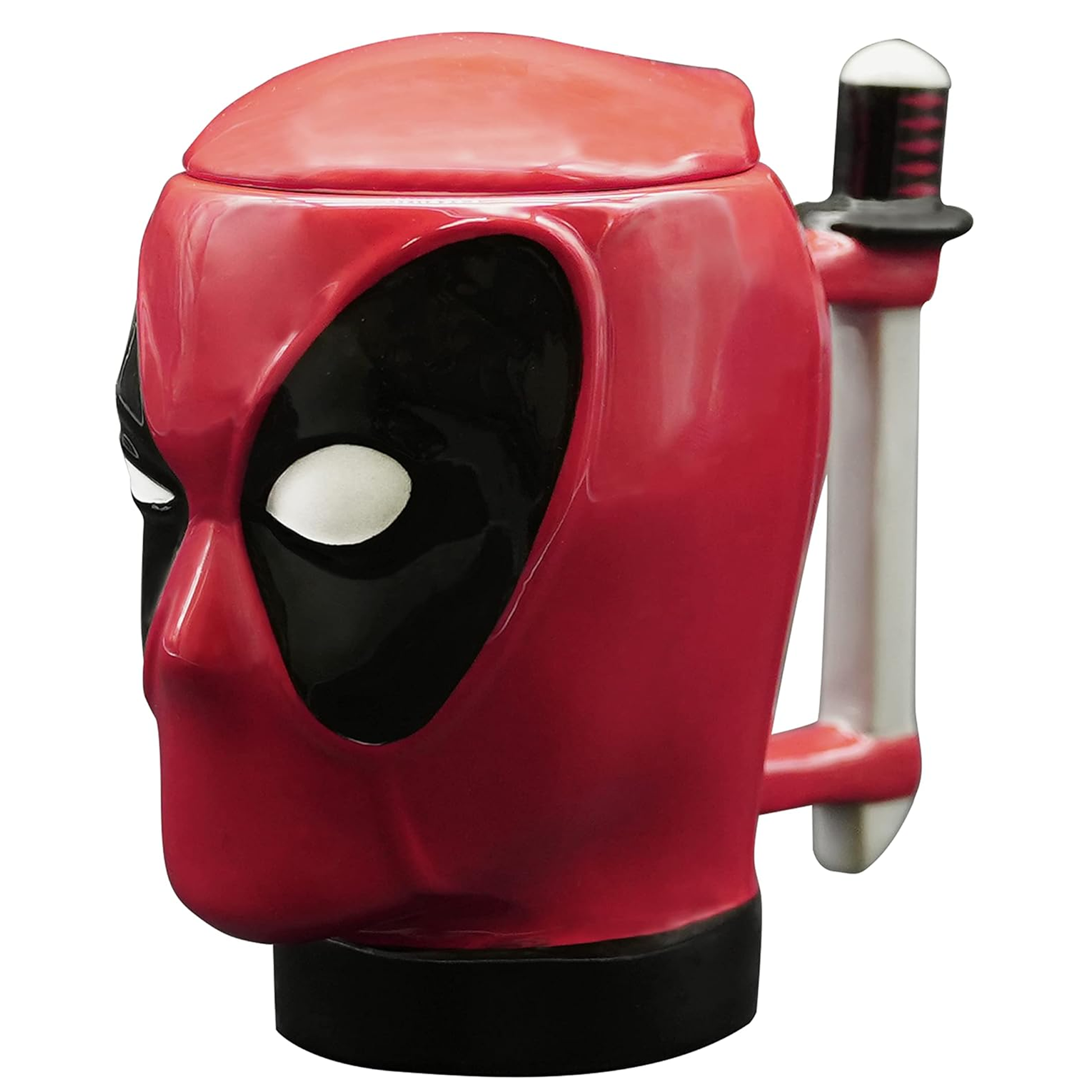 Deadpool Marvel Comics 3D Lidded Face Mug (Front) | Happy Piranha