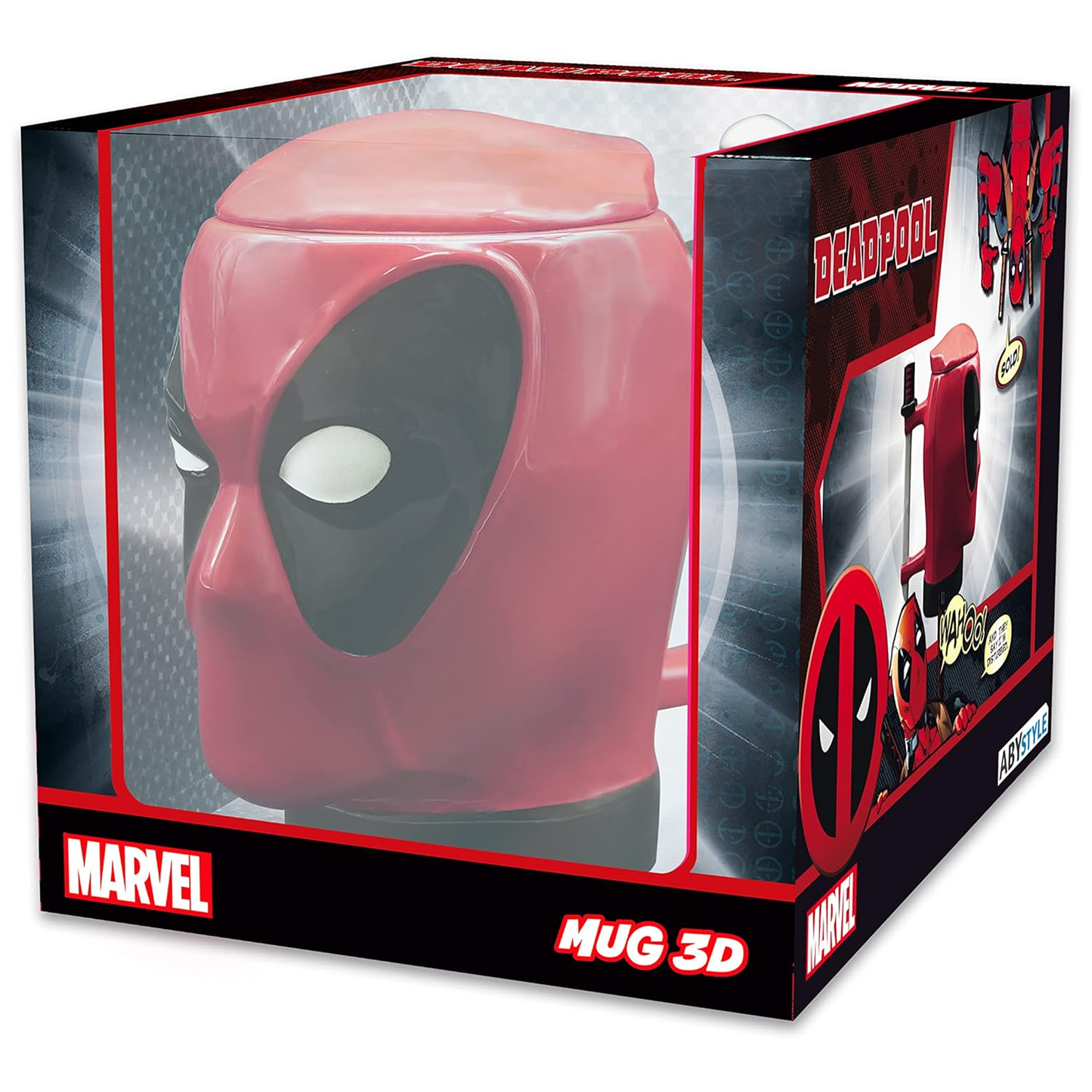 Deadpool Marvel Comics 3D Lidded Face Mug (Boxed) | Happy Piranha