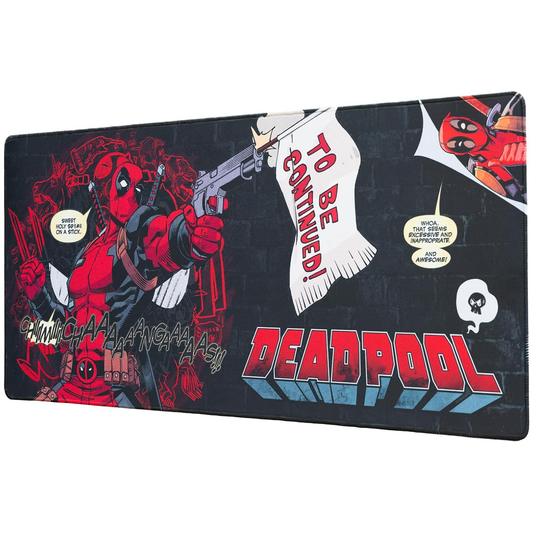 Deadpool XXL 31.5 Inch Marvel Gaming Mouse Pad & Keyboard Mat | Happy Piranha