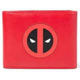 Marvel Deadpool Logo Red Bifold Wallet (Front) | Happy Piranha